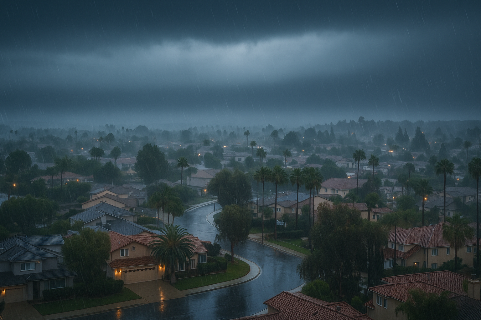 raining in socal